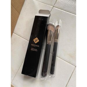 Teoyall 2Pieces Black 170S/270S Angled Synthetic Kabuki Cosmetic Brush Set